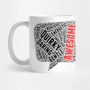 Positive Words, Positive Vibes, Quotes Mug